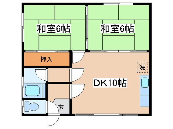 ハイツきくち（紫雲台）の物件間取画像